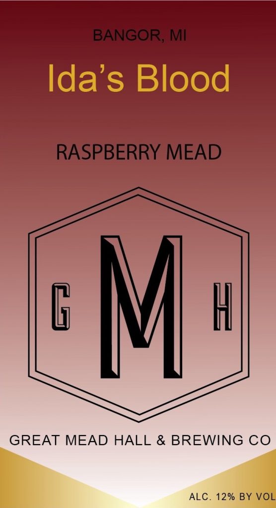 Label for Ida's Blood Raspberry Mead
