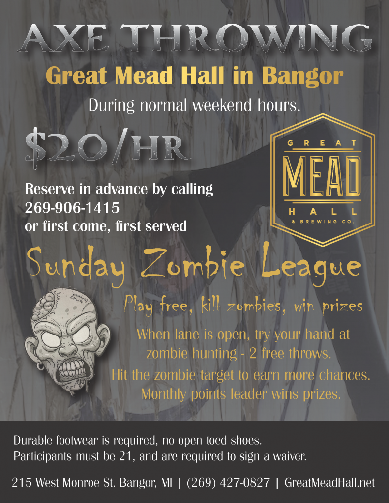 Axe Throwing at Great Mead Hall in Bangor